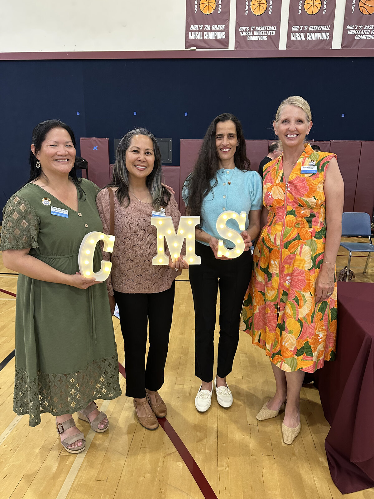 With local school leaders at CMS