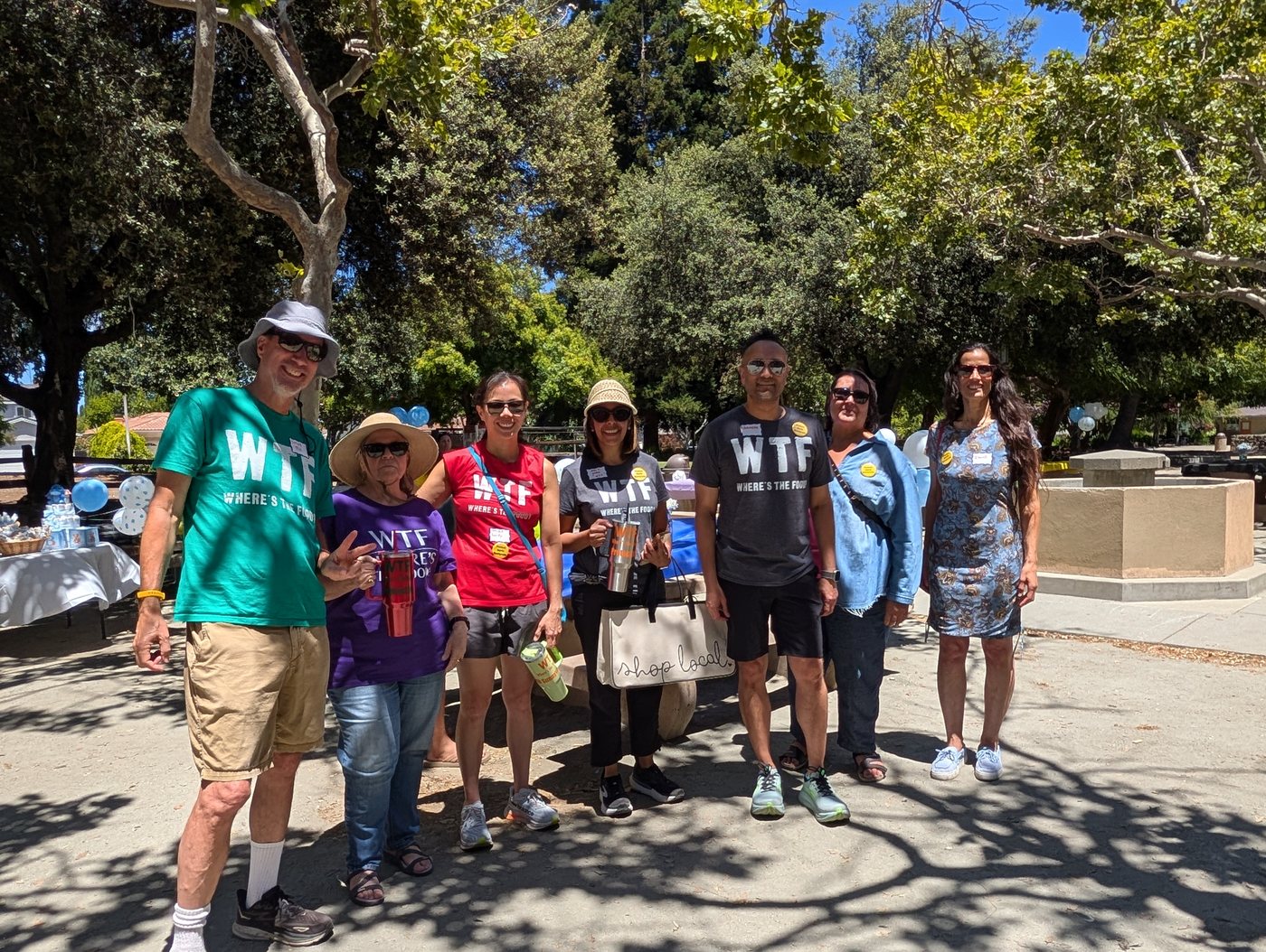 With volunteers at a community event in Sunnyvale
