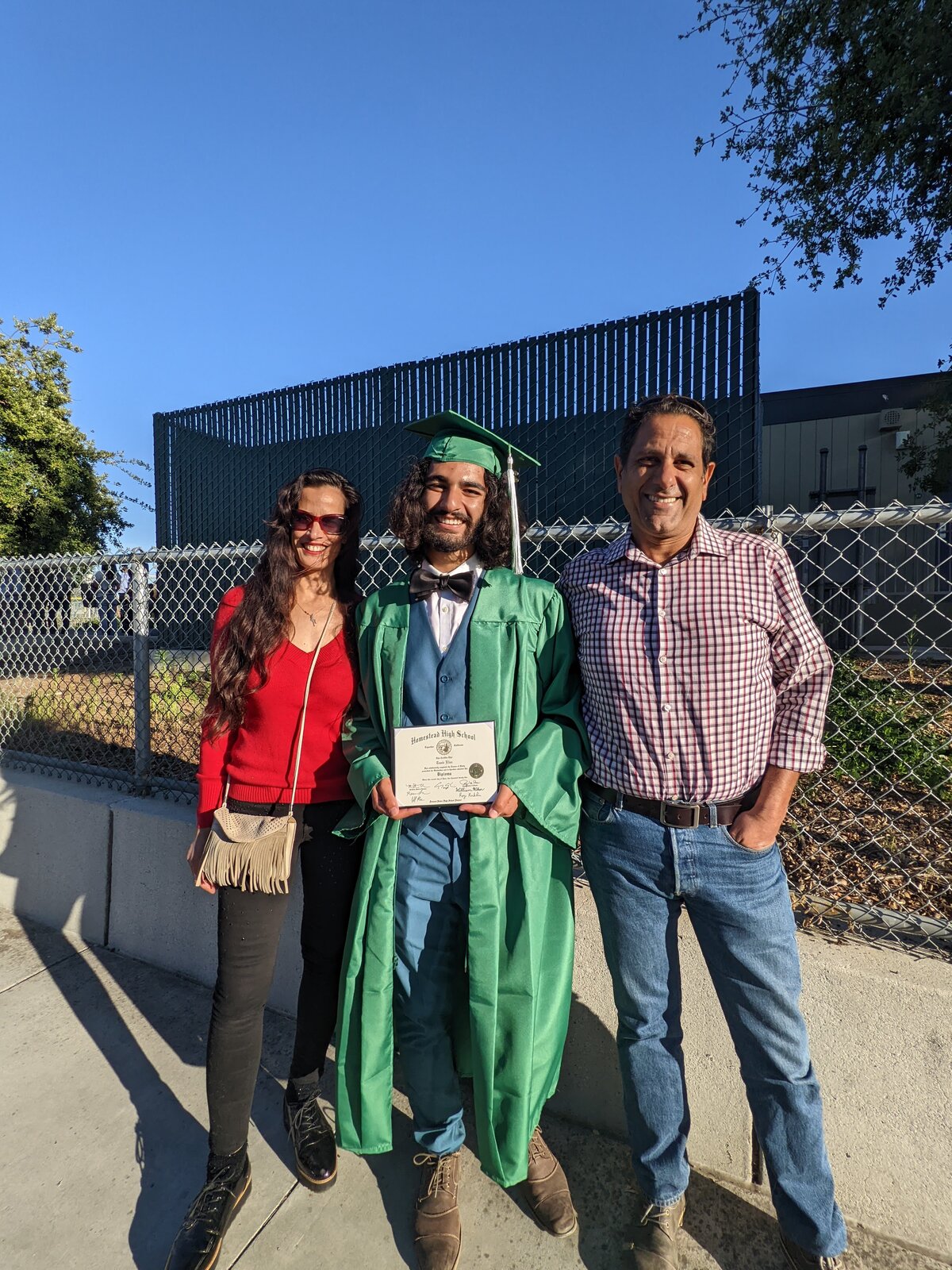 Ilanit with family at graduation