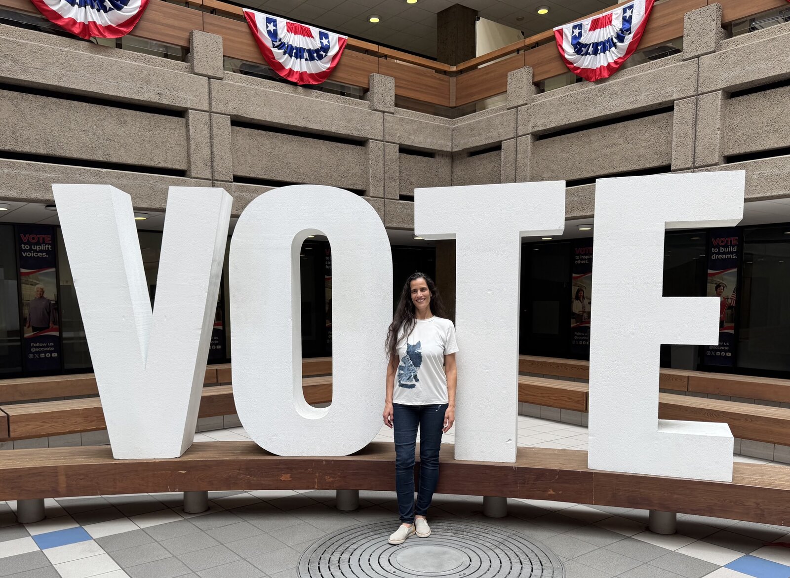 Ilanit at the VOTE installation